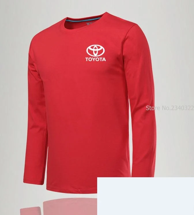 Мужская модная футболка с круглым вырезом и длинным рукавом toyota одежда