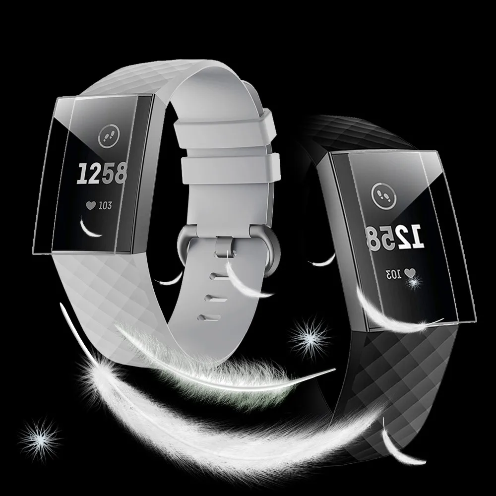 3D Гидрогелевая пленка прозрачная защитная для экрана Fitbit Charge 3 Watachband Спортивные