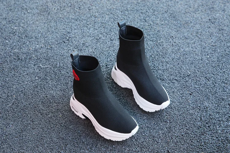 SWYIVY Chaussure Femme; женские ботинки; ботильоны; женская обувь; Новинка года; осенние ботинки с носком; женские черные кроссовки на платформе и танкетке