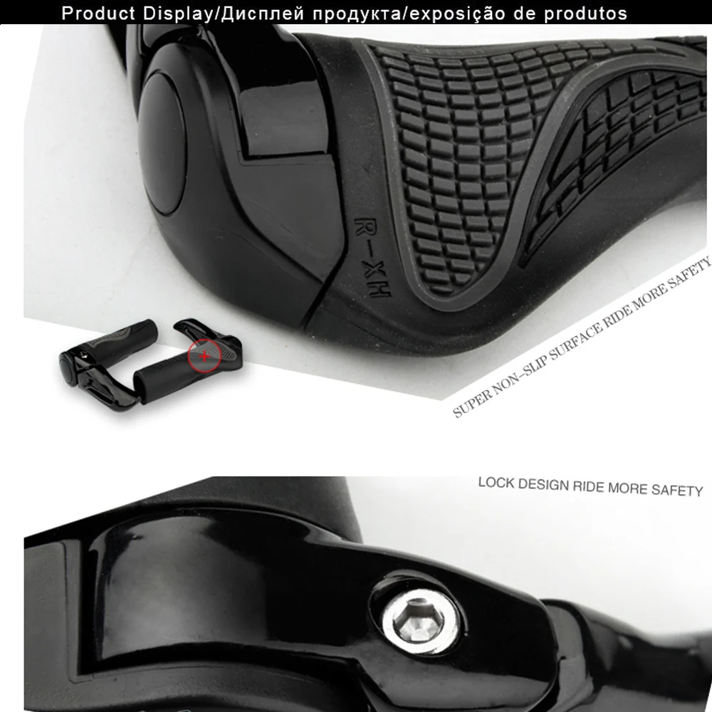 VXM прочные противоскользящие резиновые интегрированные велосипедные ручки на