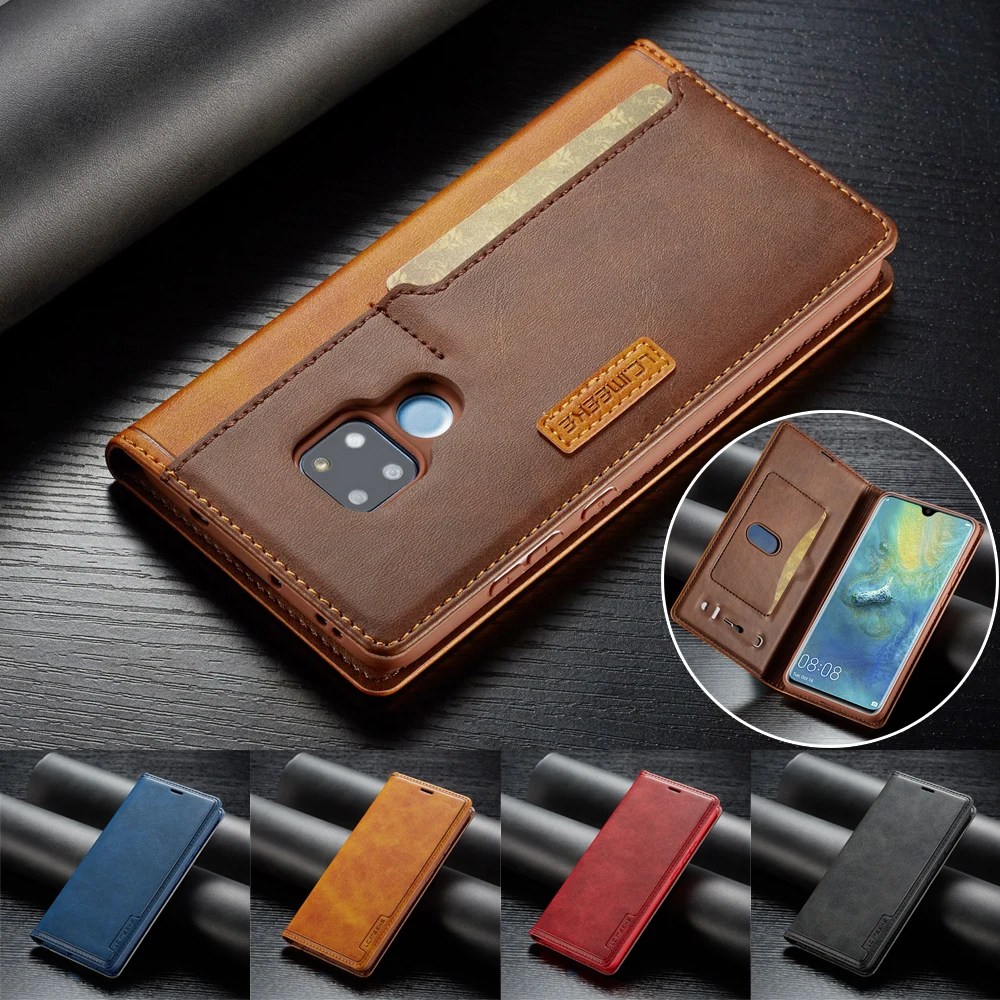 Роскошный кожаный чехол-книжка с подставкой для Huawei Mate 20 чехол-бумажник чехлы