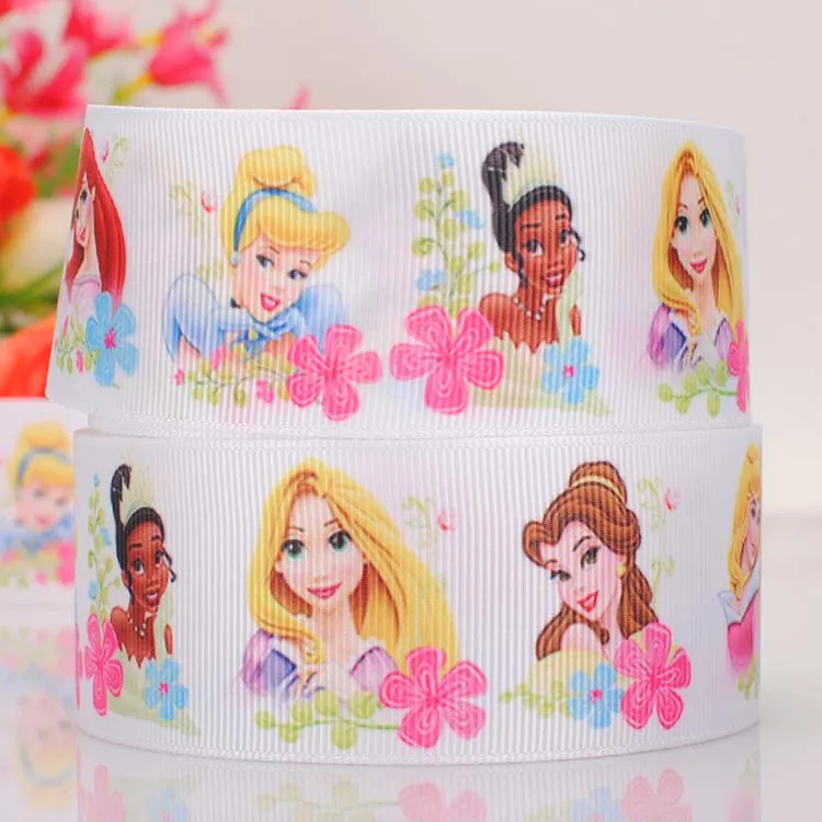 1/2 " 38mm many Princess cartoon ribbon printed grosgrain tape DIY haibows Free shipping | Дом и сад