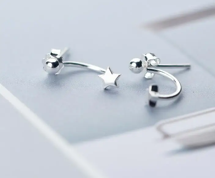 1 пара 100% реальные Серьги с круглыми бусинами спереди и сзади ювелирное изделие