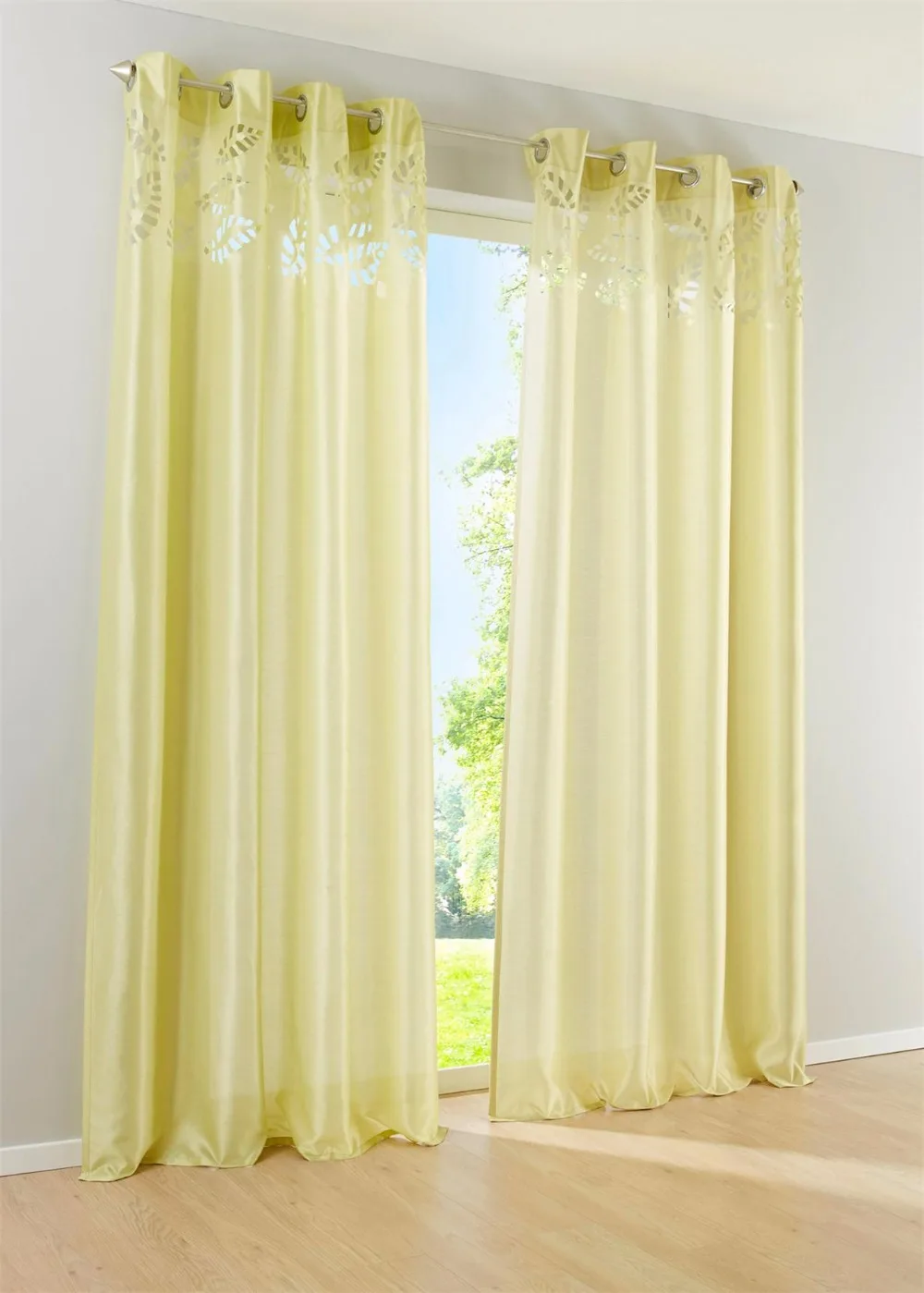 Занавеска из 100% полиэстера с отверстиями дизайн 4 см Диаметр втулки волнистая для