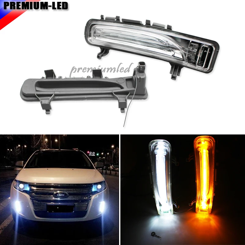 OEM Fit белый/янтарный светодиодный переключатель дневные ходовые огни с сигналами