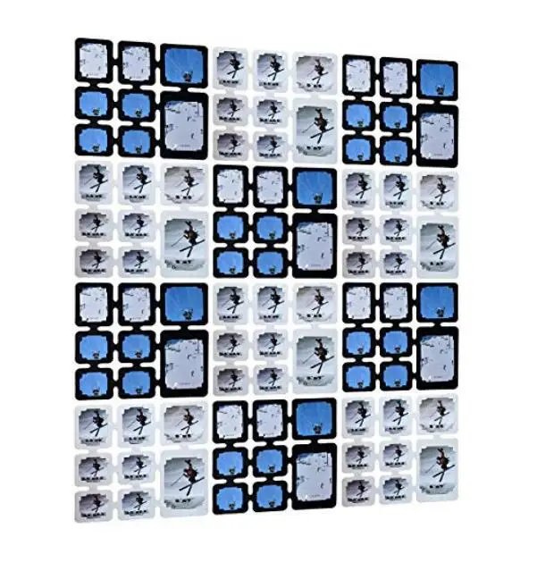 black an white frame 12 шт безопасности комнаты ПВХ панель экран птица цветок гостиная, столовая, кабинет, гостиная, отель и бар украшения 15," x 15,7" x 0,032" - Цвет: black an white frame