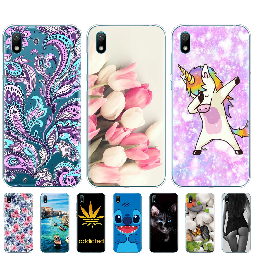 Для huawei y5 силиконовый чехол ТПУ задняя крышка мягкий чехол для телефона для huawei Y5 coque бампер 5,71 дюймов защитный рисунок