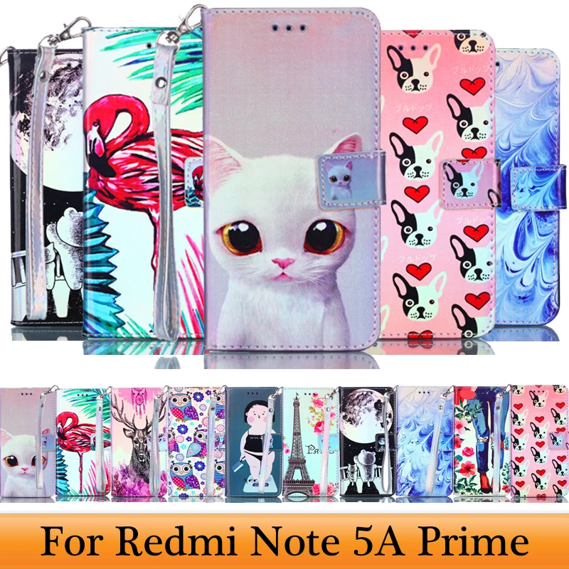 Чехол для Redmi Note 5A Prime чехол из искусственной кожи с откидной крышкой Funda Xiaom Note5A