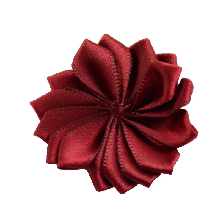 15 Nishine 1," 20 шт./лот 16 Petaled атлас с розочками ленты цветы используются для детей головная повязка для взрослых заколки для волос Diy аксессуары для волос - Цвет: 15