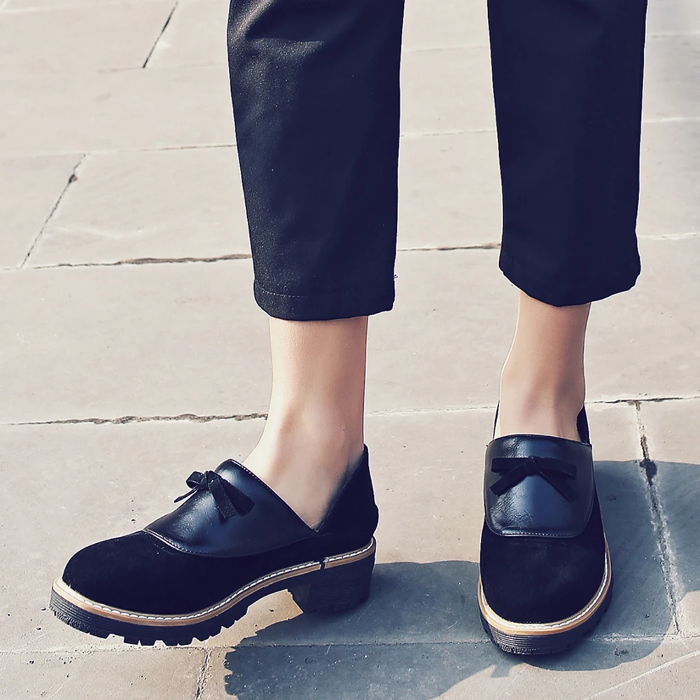 Женские лоферы на высоком каблуке с бантом Размеры 33-43 | Обувь