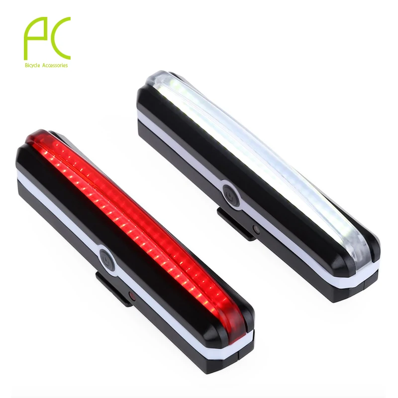 PCycling супер яркий водонепроницаемый USB Перезаряжаемый задний предупреждающий