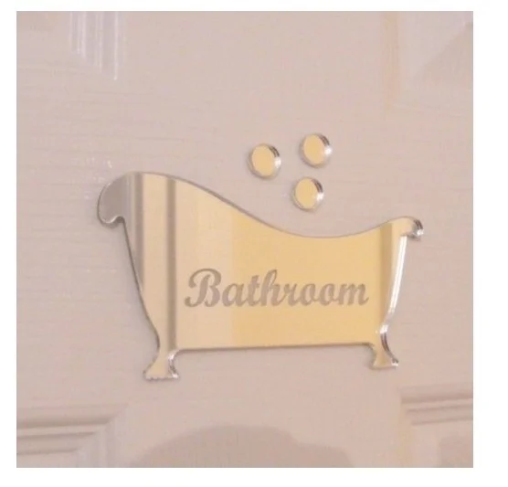 2 шт. в партии ванная комната 0 мм акриловая Зеркальная Наклейка 3D санузел зеркало