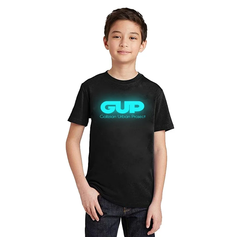LYTLM Parkour Kids GUP Galizian Urban Project/детская футболка одежда для маленьких девочек и мальчиков с короткими рукавами светящиеся рубашки в стиле хип-хоп для девочек