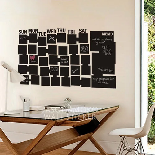 

Chalkboard Wall Decal - Wall Calendar for your Home / Office Wall Stickers Home Decoration 60cmX105cm Free Shipping