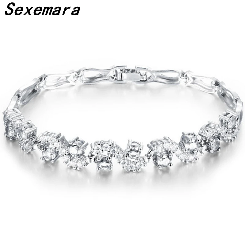 meidi Luxury AAA Cubic Zirconia Tennis Bracelets For Women Crystal Zircon Inlay Charms Bracelet Bride Wedding Jewelry | Украшения и