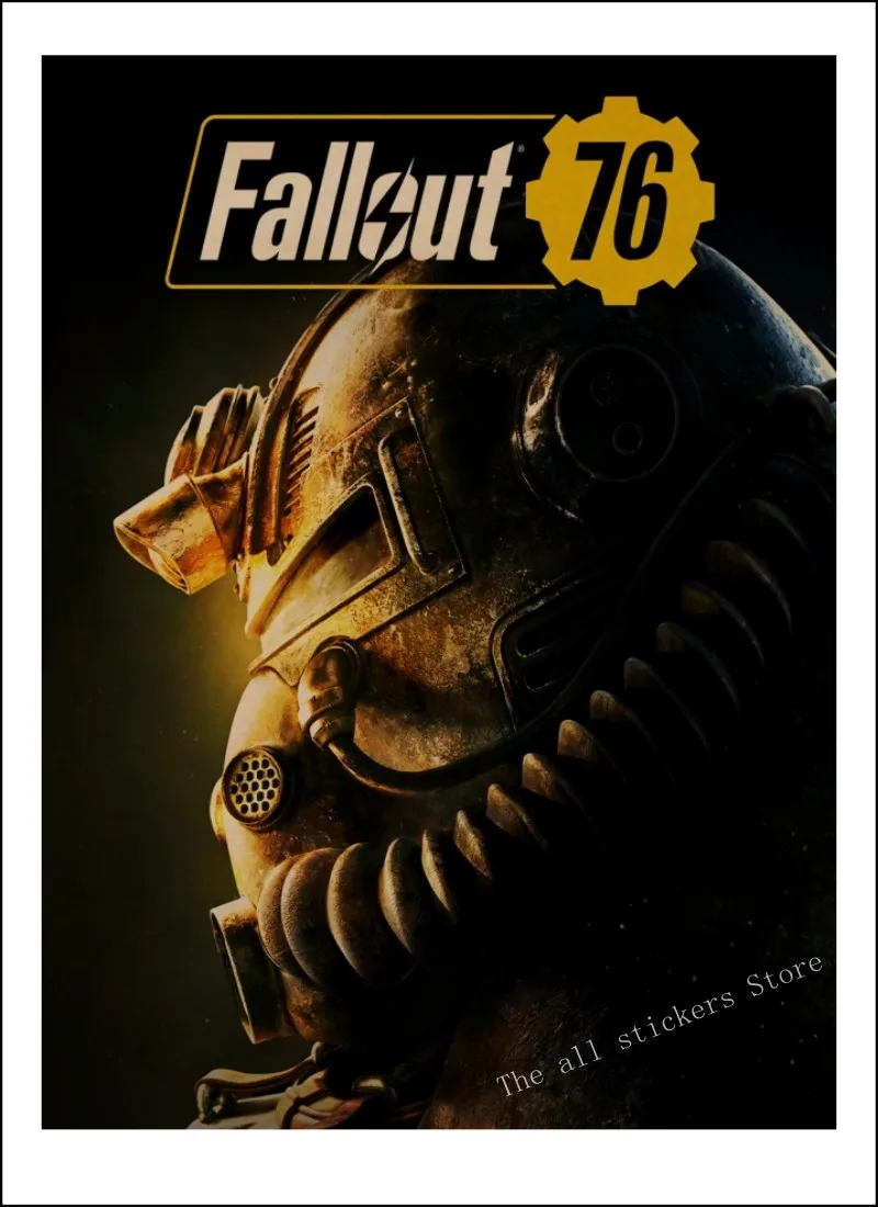 Fallout: Brotherhood of steel, Fallout 76, игровой плакат Fallout 3 4, украшение для дома, игровой плакат из крафт-бумаги/9005 - Цвет: 5