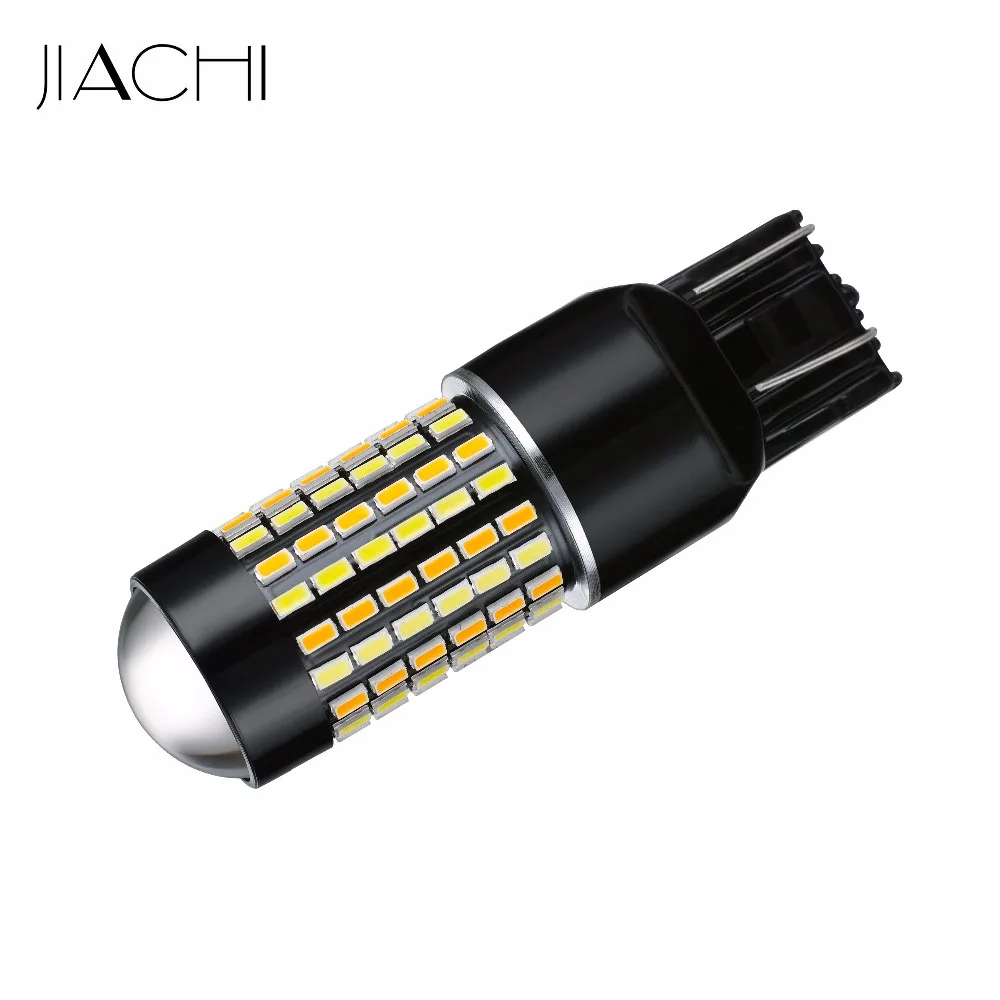 Светодиодные лампы JIACHI 100 x T20 7443 переключатель 3014 120smd двухцветные белые желтые