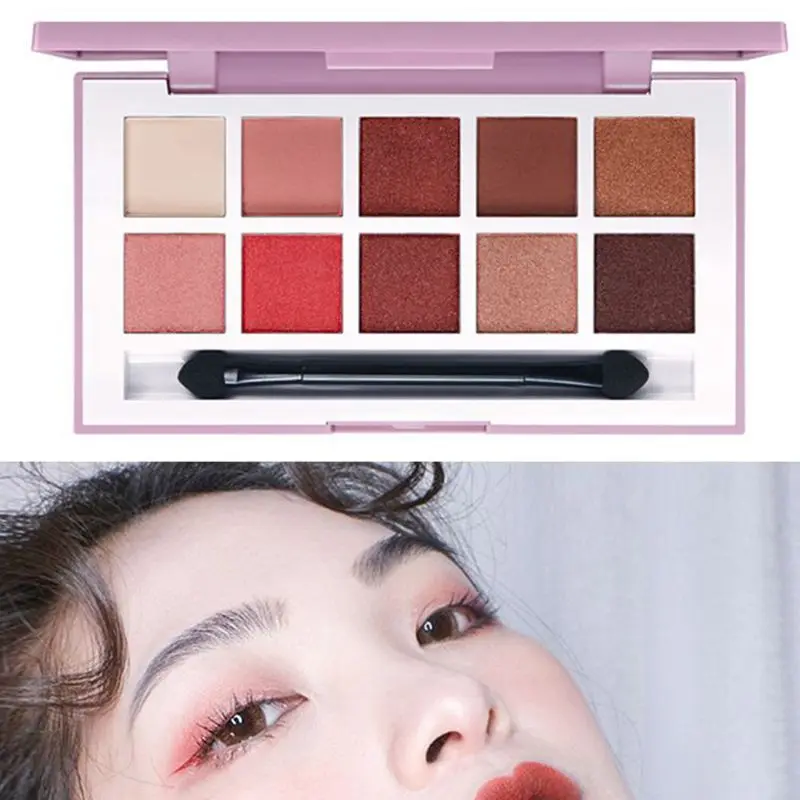 Manooby 10 цветов Палитра теней для век натуральные матовые тени Пудра бренд