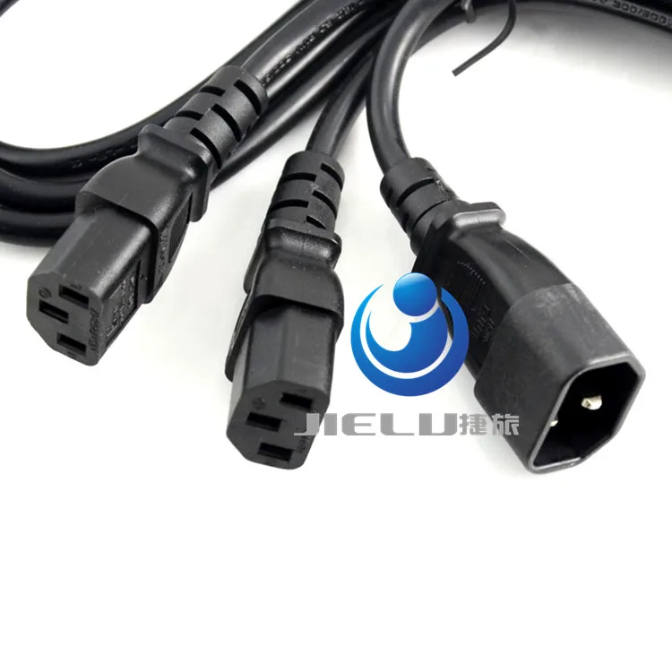 

IEC 320 C14 Male Plug to 2XC13 Female Y Type Splitter Power Cord,C14 to 2 x C13 Power Adapter Cable,250V/10A