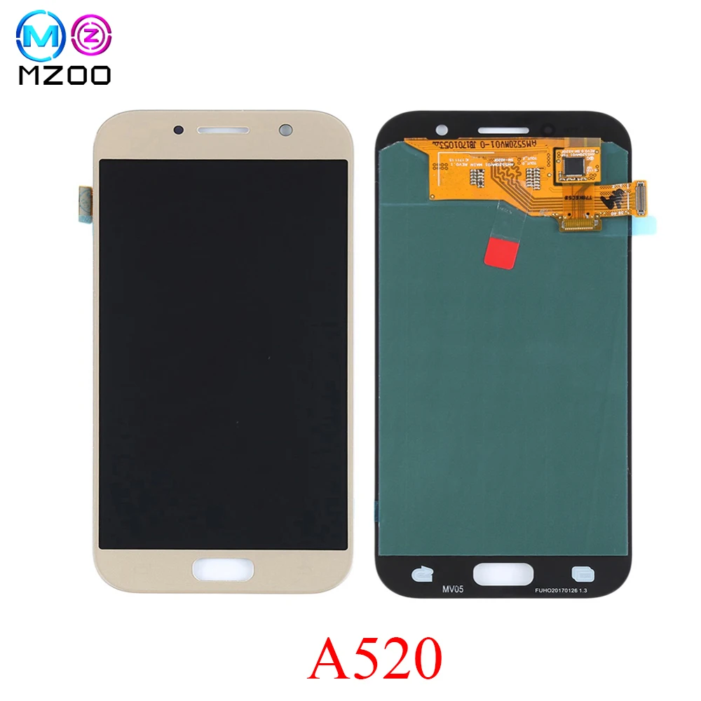 A520 супер AMOLED телефон LCDs для Samsung Galaxy A5 2017 Tela A520F SM дисплей сенсорный экран digisiter