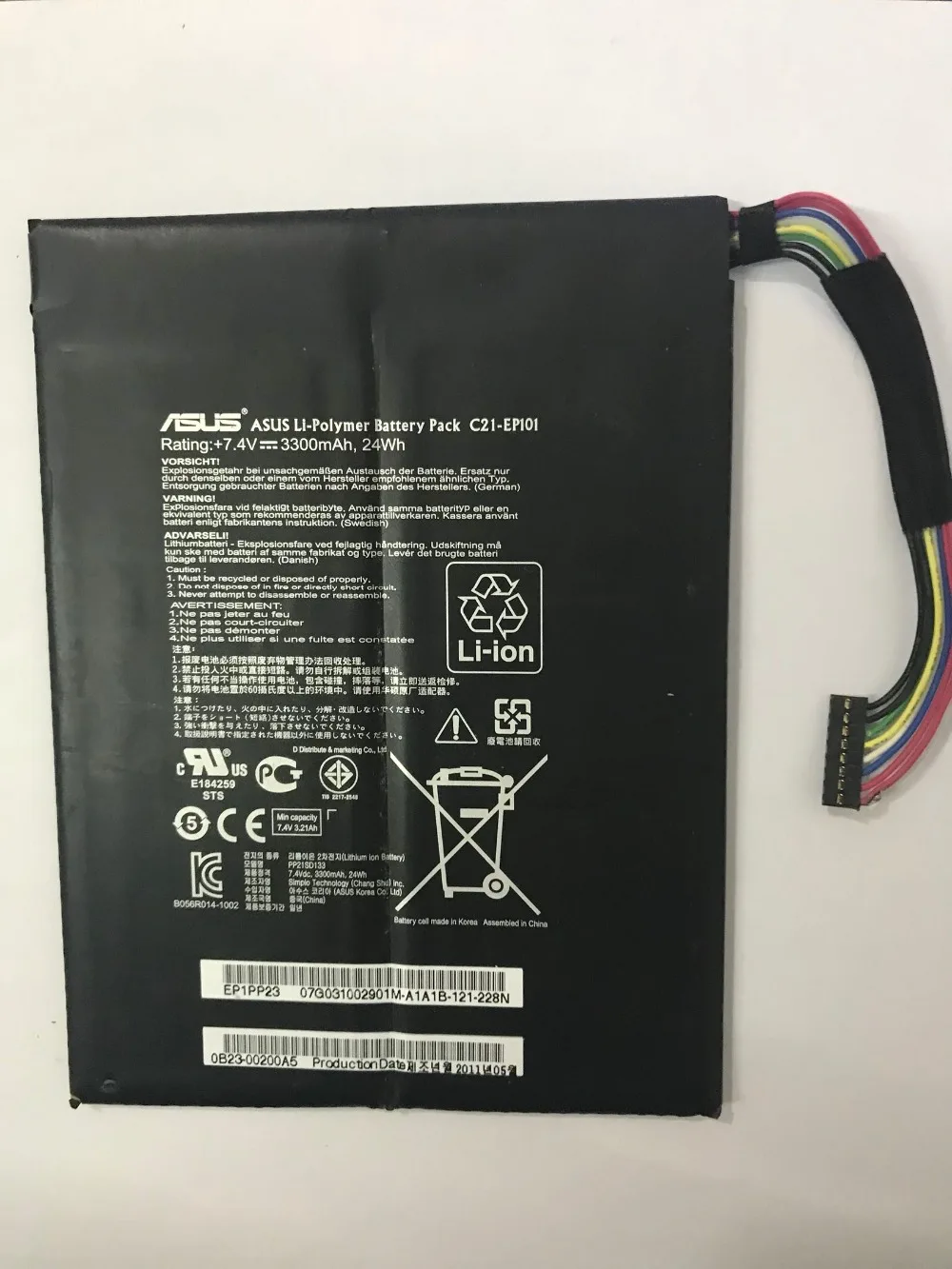 

New genuine tablet Battery for ASUS Eee Pad Transformer TF101 TR101 C21-EP101 7.4V 24WH
