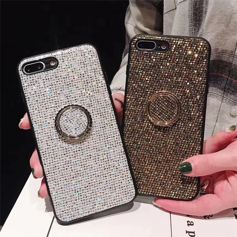 Чехол с блестящим бриллиантовым кольцом для iPhone X, XR, XS, xsmax, 8 plus, чехол для iPhone 7 plus, 6, 6s Plus, чехол, чехол