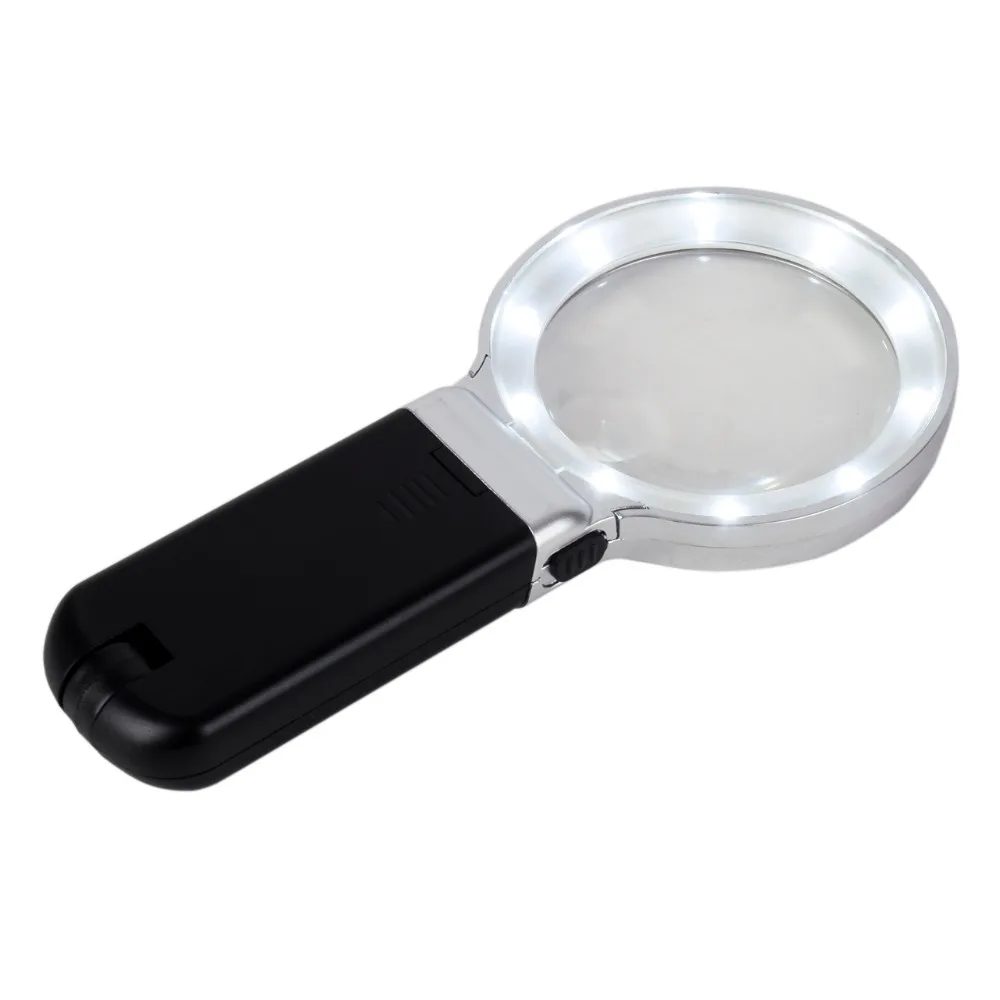 Multifunctional Desktop Handheld Magnifier Jewelry Loupe Adjustable Angle Reading Watch Repair Magnifying Glass LED Desk Lamp | Дом и сад
