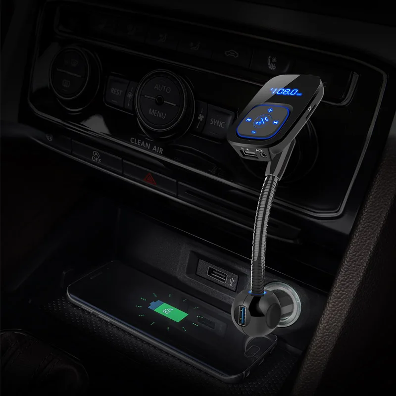 Автомобильный Bluetooth-гарнитура FM-передатчик беспроводной Bluetooth A2DP AUX 3 5 мм аудио MP3