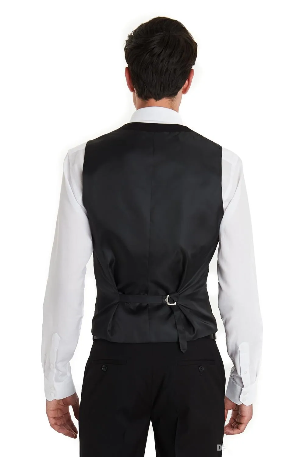 High Quality Mens Vests Black Groomsmens Vest Custom Made Size and Color Four Buttons Wedding/Prom/Dinner Waistcoat Formal | Мужская