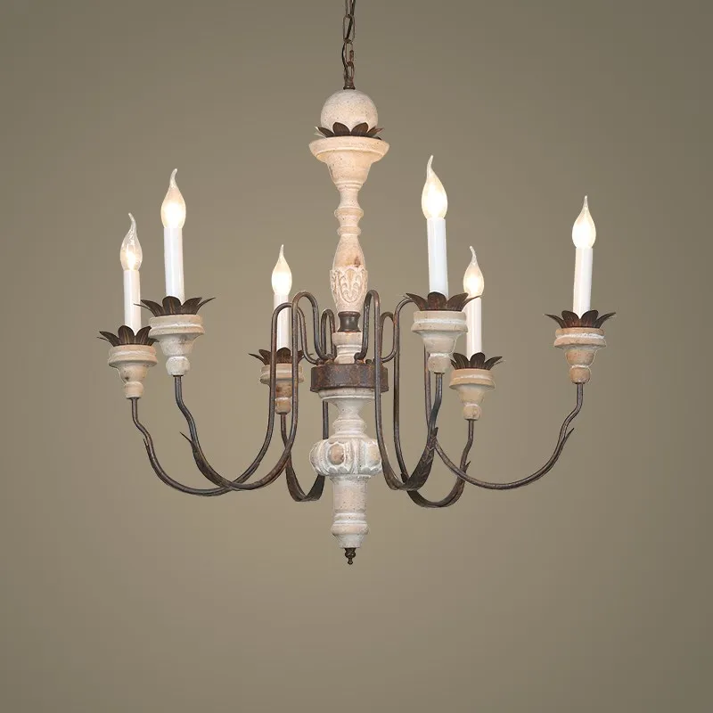

American vintage wood living room E14 LED bulb pendant light fixture European DIY home deco restaurant retro iron pendant lamp
