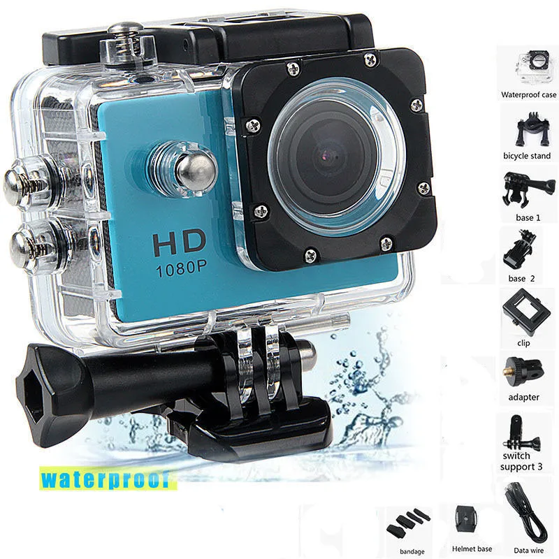 Цена Водонепроницаемая экшн-камера HD 1080P с ЖК-экраном для Go Pro Micro Cam Sport Helmet DVR