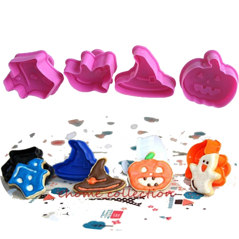 4 шт./компл. Хэллоуин печенье резаки для печенья форма Фондон инструмент