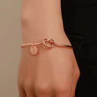 simple alphabet letter a b c d e etc knot silver plated opening adjustable bangles for women