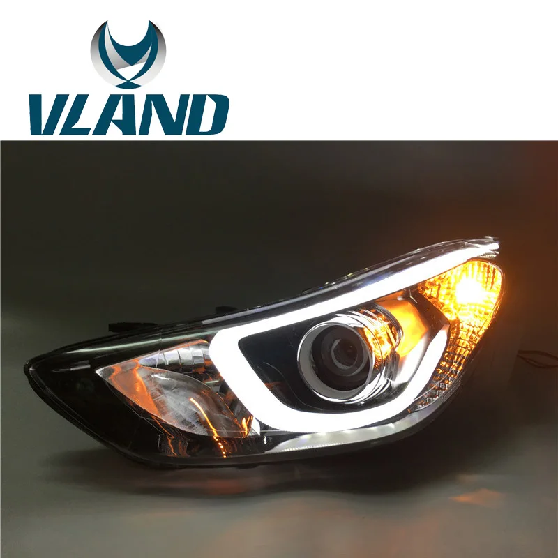 VLAND завод для автомобильных головных ламп фары HUNDAI Elantra 2012 2014 2015 светодиодный