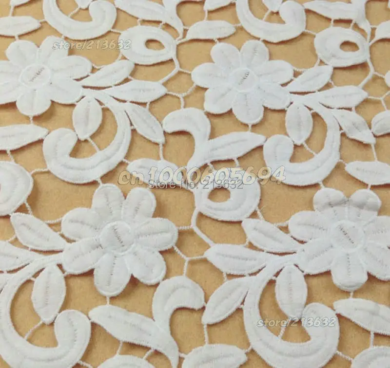 PQYY66 african guipure lace water soluble chemical hollow out tecido feltro wedding | Дом и сад