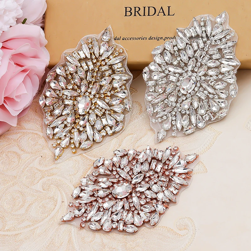 Wenxi Strass Rhinestones Applique Iron-on Patch - DIY Crystal Patch for Shoes (Swarovski) [One Pair]