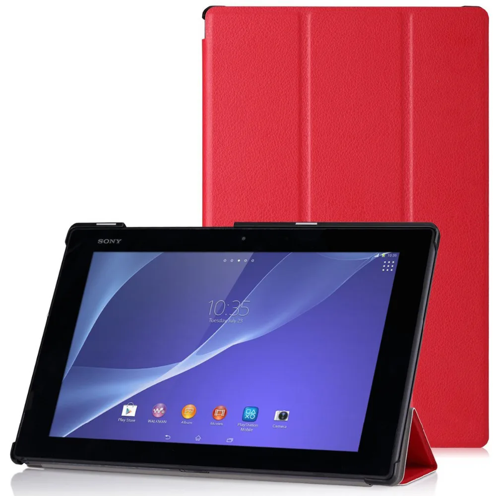 Тонкий легкий Магнитный флип чехол с подставкой кожаный для Sony Xperia Tablet Z2 SGP541/511/512CN