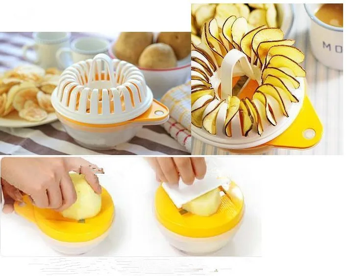 1 шт. DIY Микроволновая печь печеные картофельные чипсы жаровня резка картофельных
