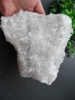 natural white quartz flowers crystal clusters decoration resistant healing stone feng shui decoration 1380g