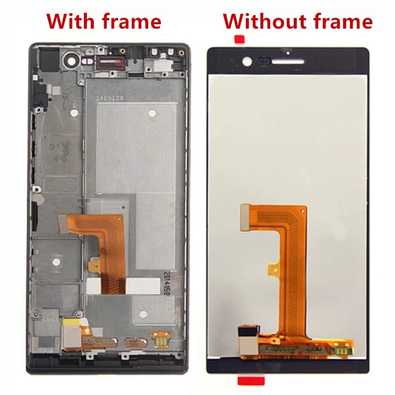Для Huawei Ascend P7 Полный ЖК дисплей + кодирующий преобразователь сенсорного экрана в
