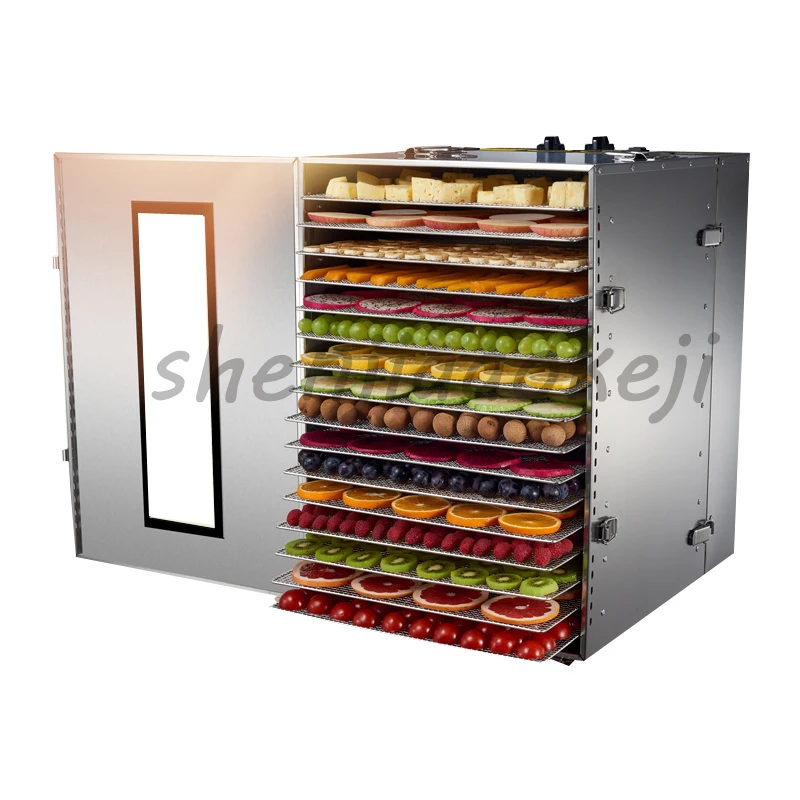 16 layers Dehydrators fruit vegetable dehydration machine air dryer dried fruit machine Commercial food dryer 220v 1000w 1PC