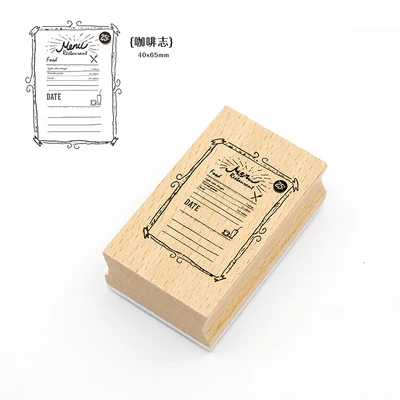 L XINAHER винтажный штамп для кофейни DIY Деревянные и резиновые штампы для скрапбукинга канцелярские товары Стандартный штамп для скрапбукинга - Цвет: L