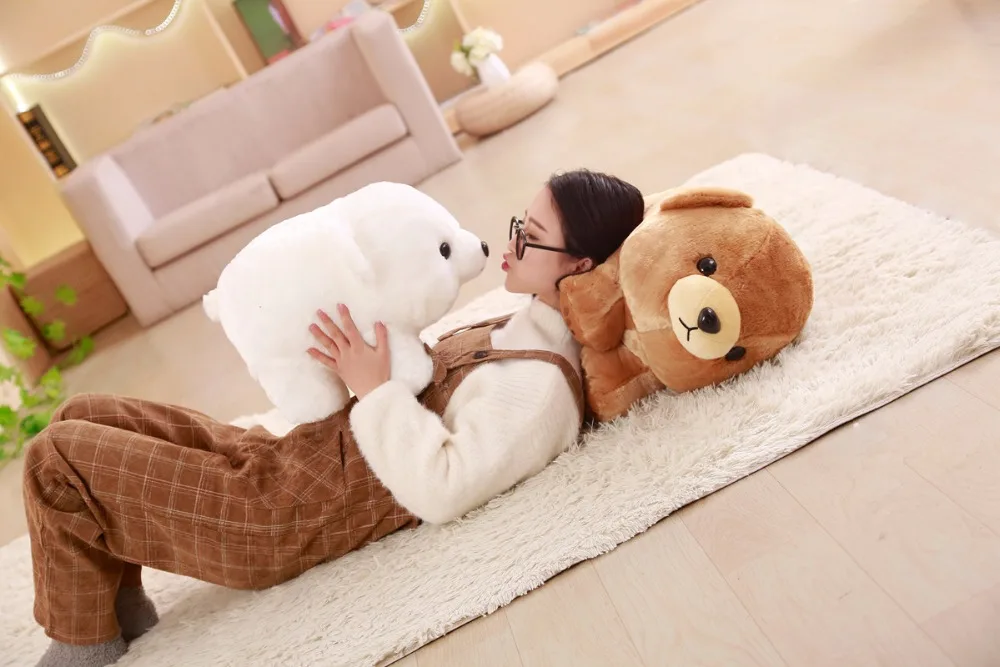 1 шт. 40/50 см реальной жизни Polar Bear пухлых плюшевые игрушки коричневый/белый медведь
