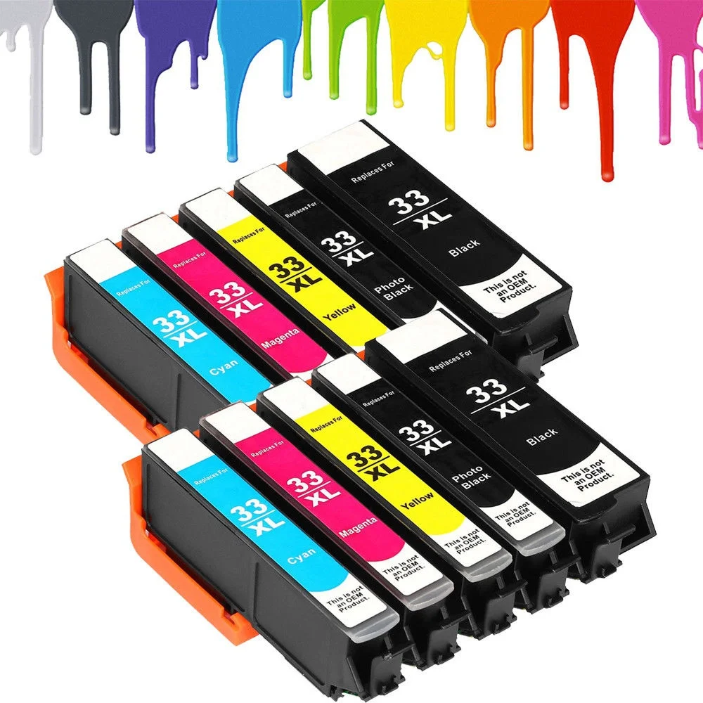 10x картридж для принтера совместимый с EPSON XP530 XP540 XP640 XP900 XP630 XP635 XP830 645|printer