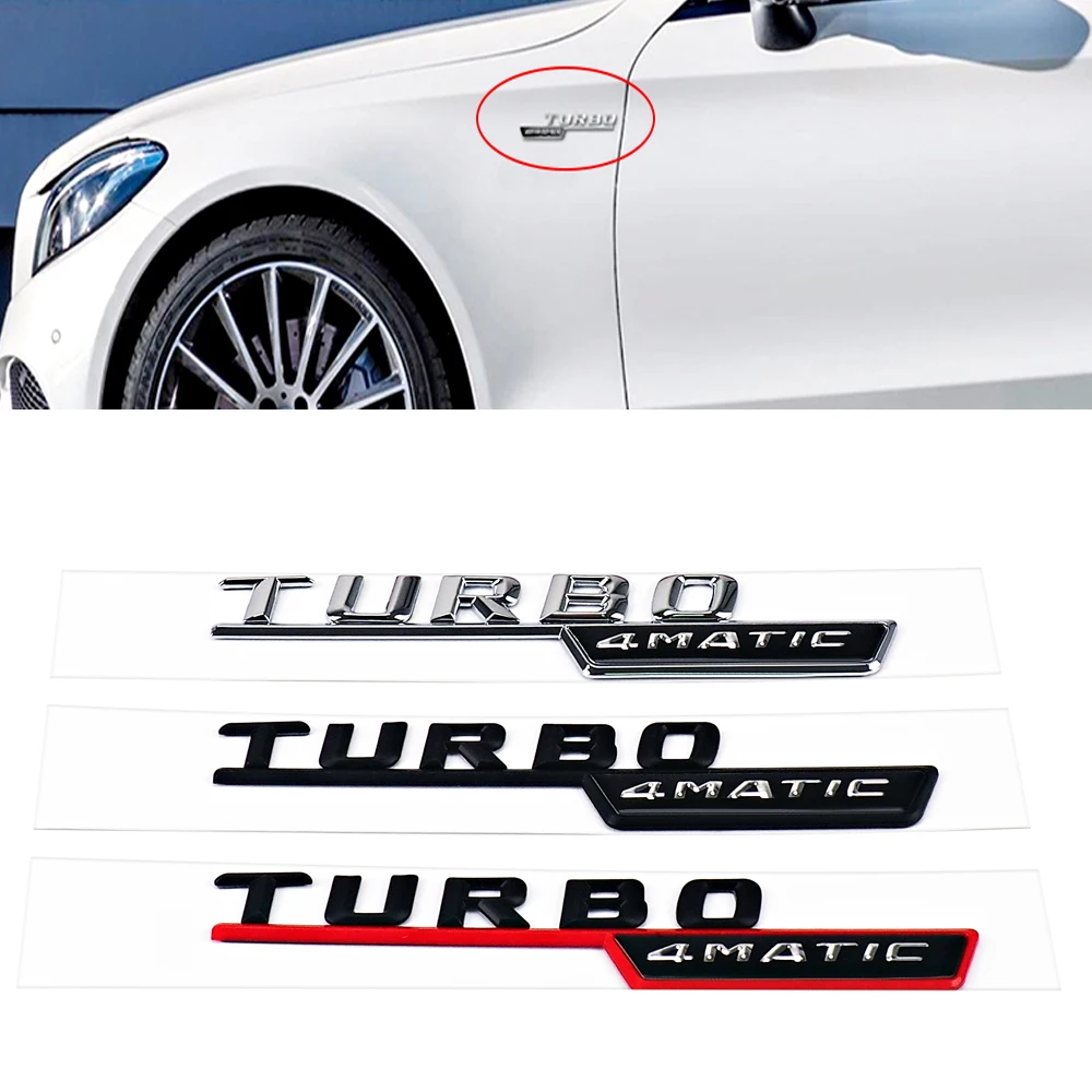 2 шт. Авто 3D наклейка боковое крыло для AMG Mercedes W212 W163 W211 W210 GLC Turbo эмблема знак на