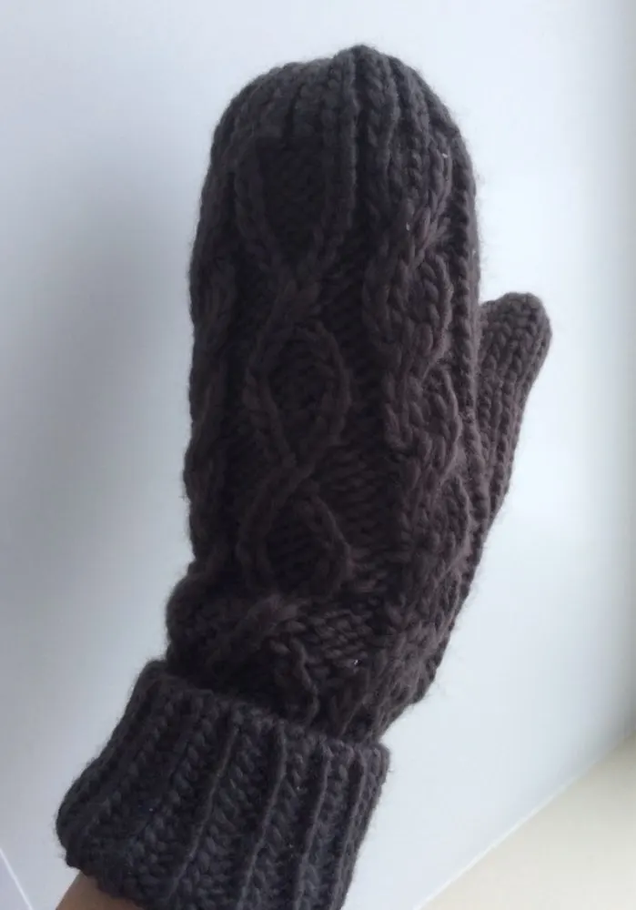 2018 модные новые зимние женские вязаные толстые двухслойные шерстяные перчатки