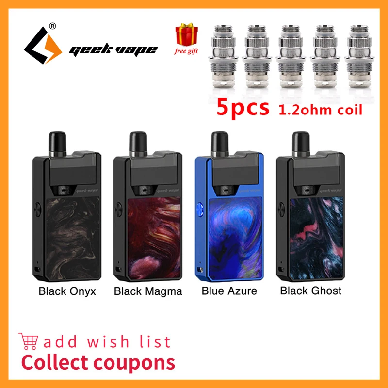 GeekVape Frenzy Kit Pod система с 2 мл картриджем 950 мАч Vape pod & AS микрочипсет набор