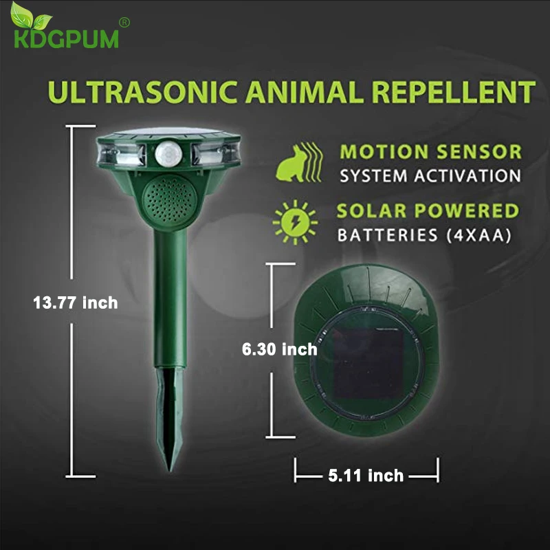 2018 солнечной моль отпугиватель грызунов на открытом воздухе с рисунком собачки и