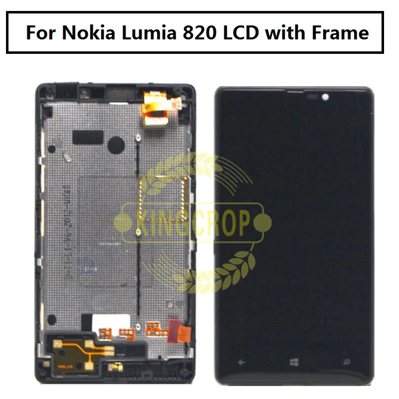 ЖК-дисплей 4 3 дюйма для Nokia Lumia 820 сенсорный экран с рамкой дигитайзер стеклянный
