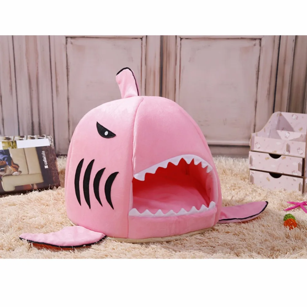 Shark Shape Dog Beds Warm Soft House Pet Sleeping Bag Cat Sofa Bed Puppy for Nest Mat Products Дом и сад